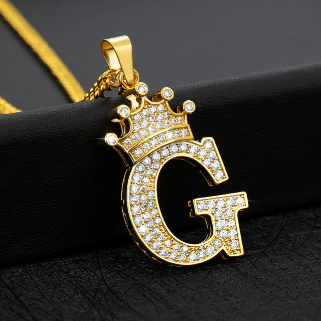 Letter Crown Necklace