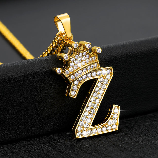 Letter Crown Necklace